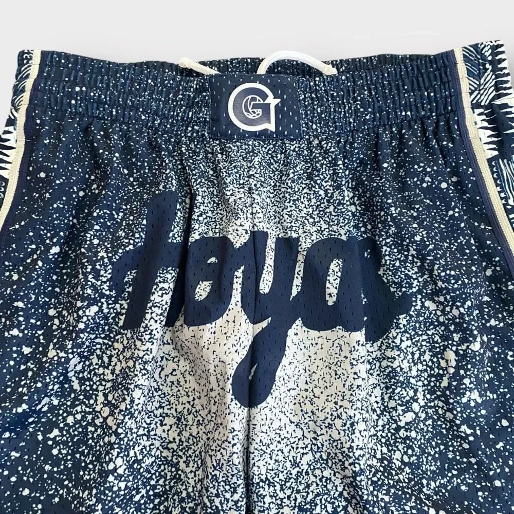 Mitchell & Ness Georgetown Hoyas NCAA Spray Paint Swingman Shorts Mens size M b)